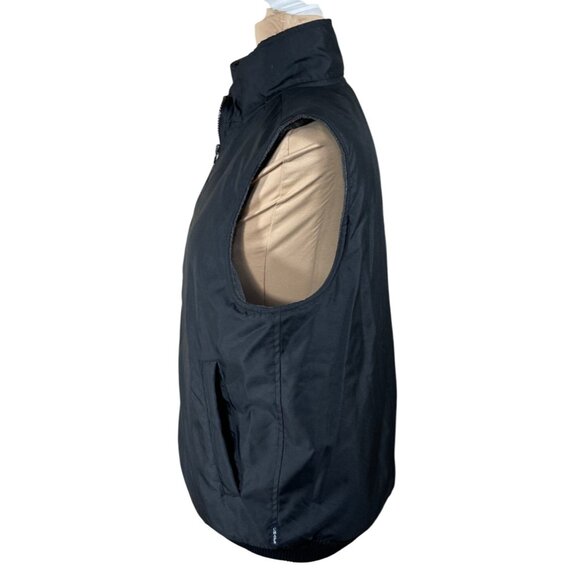 Chaps Men's Vest VTG Black Fleece Lined Size S Small Full Zip - Picture 2 of 6
